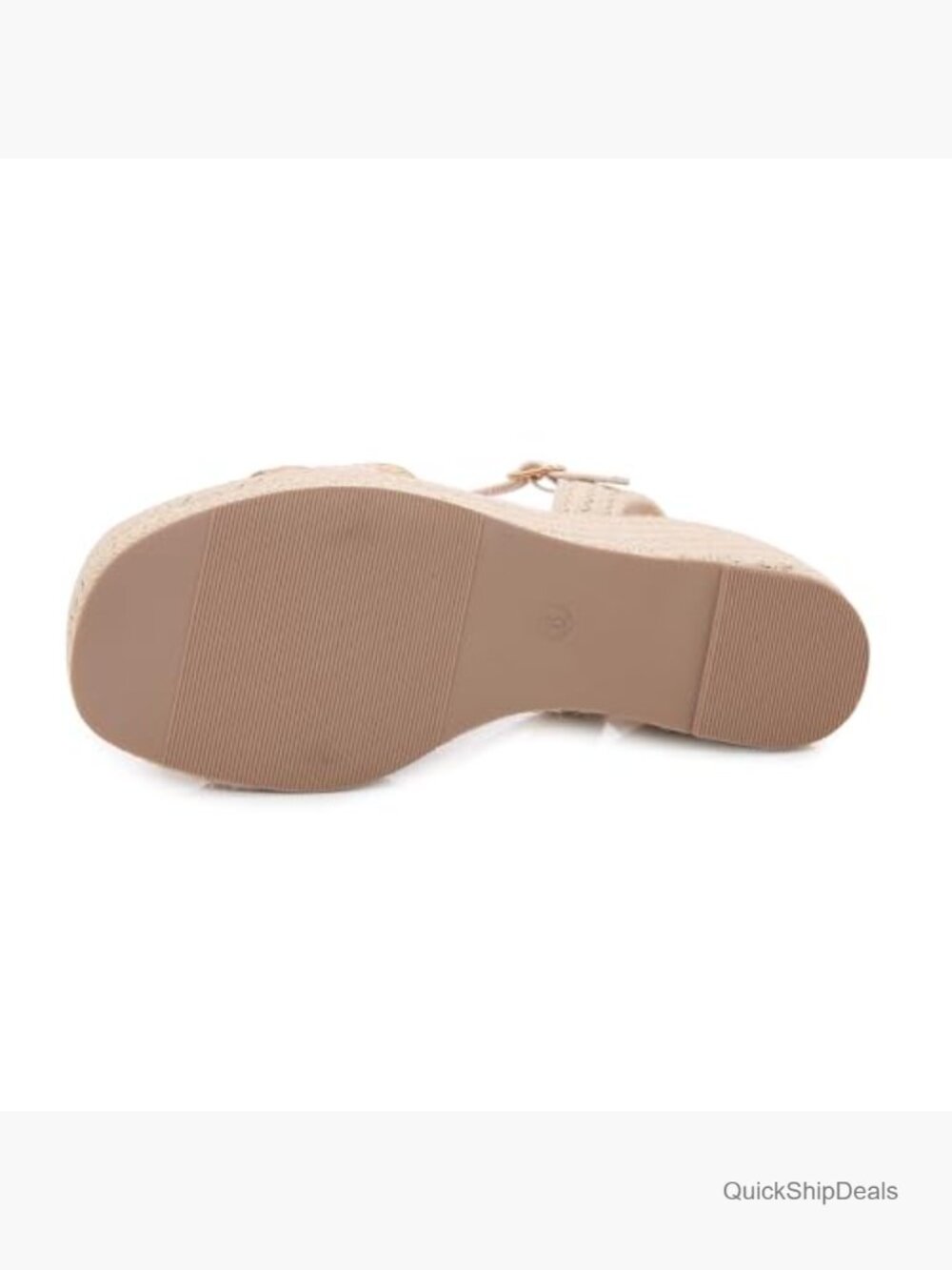 Espadrille Wedge Sandals Raffia Strap Ankle Buckle Platform Open Toe Summer - Picture 7 of 7
